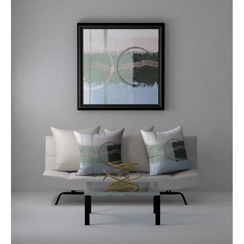 Abstract Throw Pillow, 24" H x 24" W