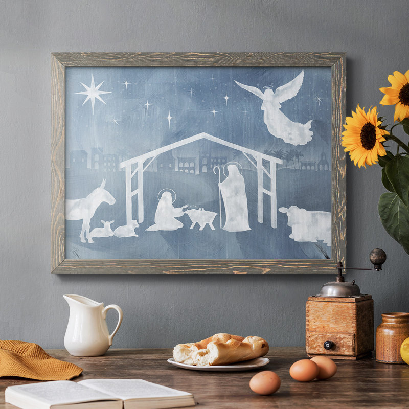 Star of Bethlehem Collection A, reproduction d'art sur toile, Gris, H 22 po x l 32 po