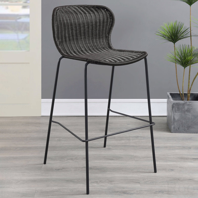 Ensemble de 2 chaises de salle à manger, tabouret de bar en faux métal