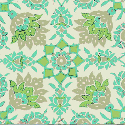 " Graphic Blue Tiles 6 "