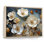 Jaune et gris coquelicots, art liquide - art floral sur toile