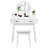 Gaisa White Vanity Set with Lighted Mirror, Makeup Dressing Table and Padded Stool-699325487