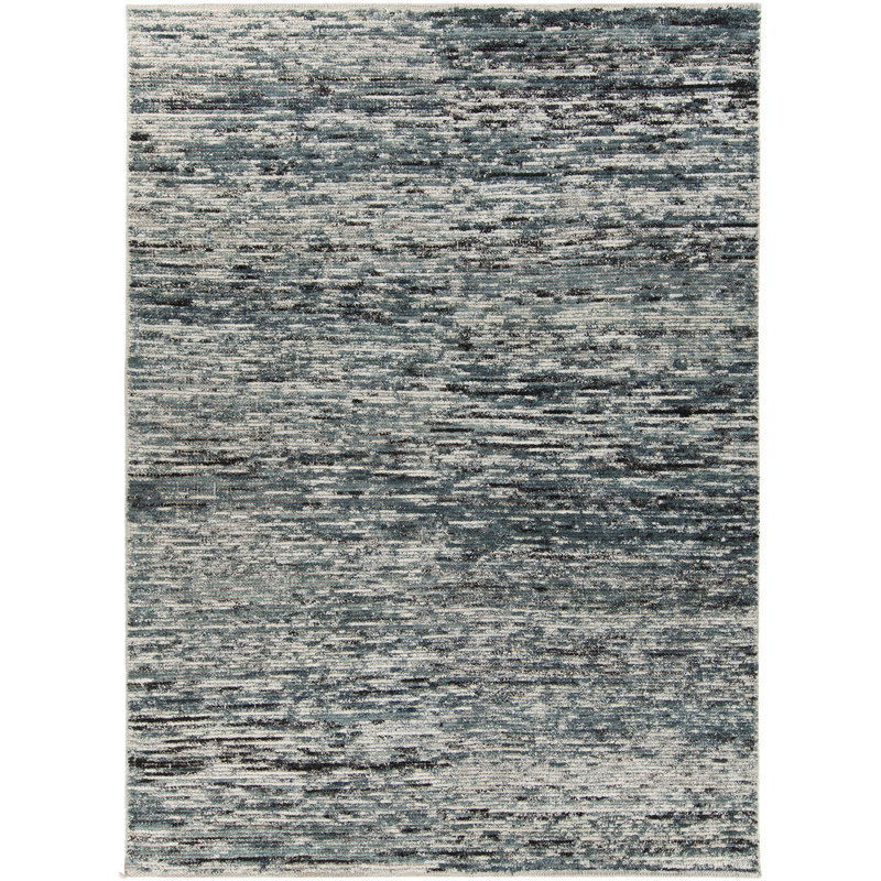 Tapis gris/crème tissé à la main Marcial, 5 pi x 7 pi 6 po