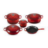 Le Creuset Signature Cast Iron 9-Piece Cookware Set, Artichaut