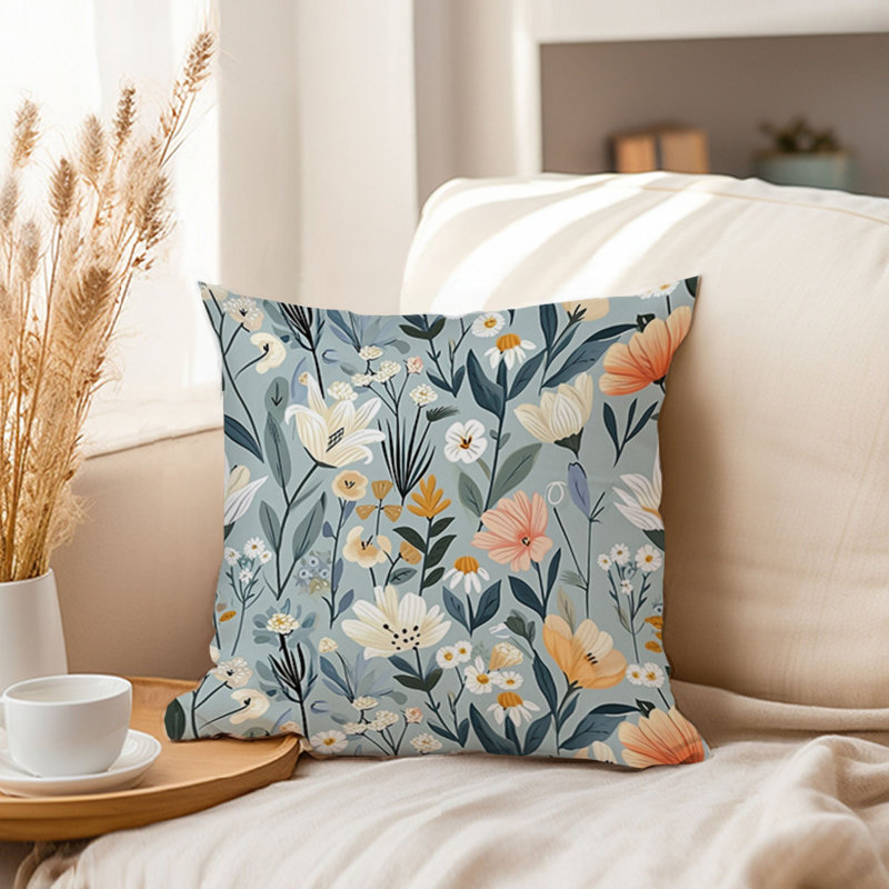 Botanical Floral Pattern IV Plants Scandinavian, 20"H x 20"W