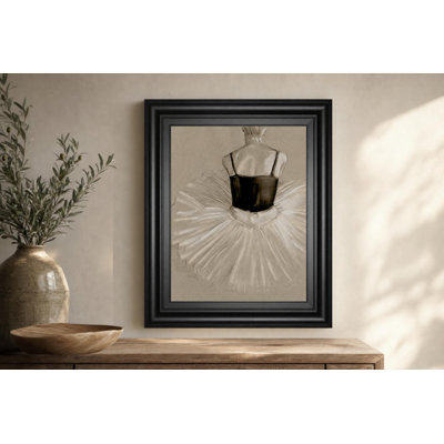 Art mural Ballerina Grace - 22 po x 26 po - cadre noir