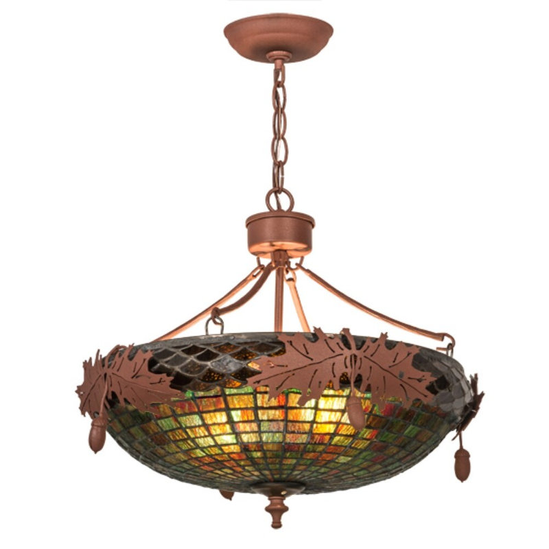 Leyburn 2 - Light Rust Bowl Pendant