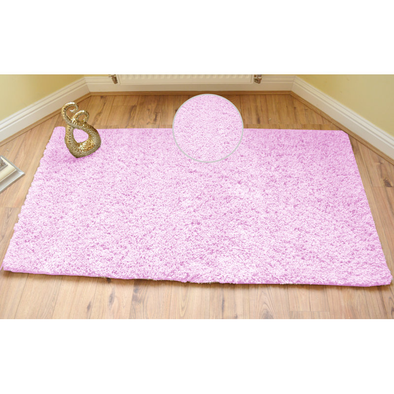 Kailum Solid Colour Shag Area Rug, Rectangle 120 x 170cm