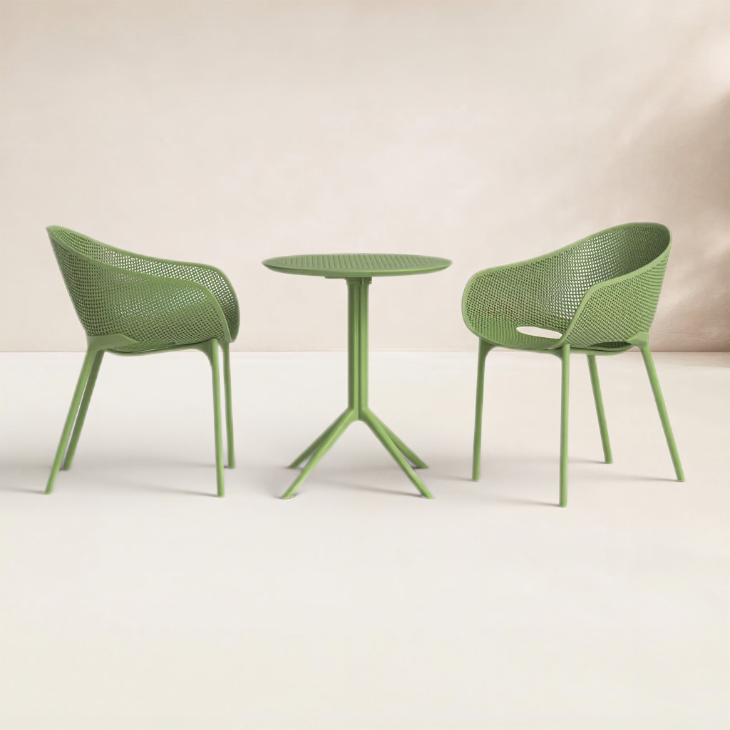 Farrah 24" Patio Bistro Set, Olive Green
