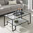 Nancy 39.4" W Rectangle Glass Top Coffee Table with Storage-957661745