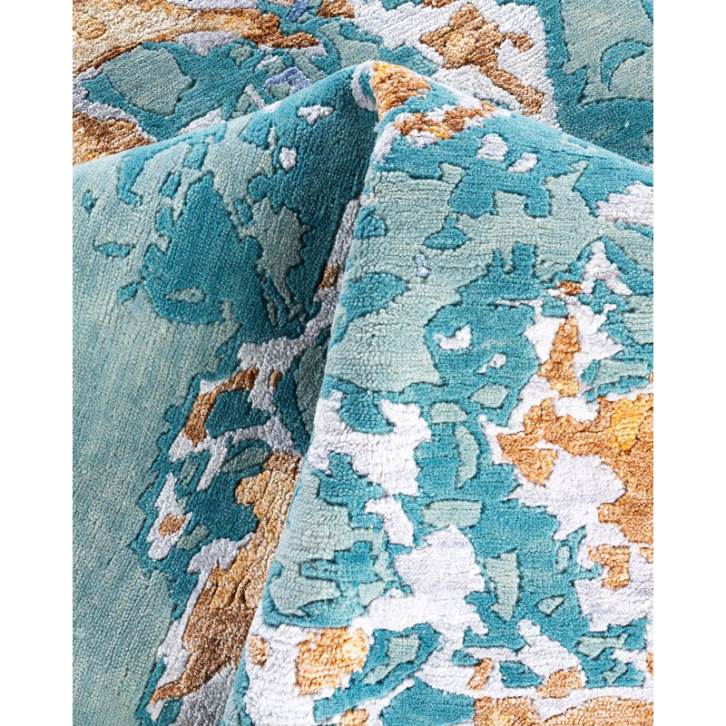 Overdyed One-of-a-Kind Rectangle 8'2" X 10'1" Hand Knotted Area Rug
