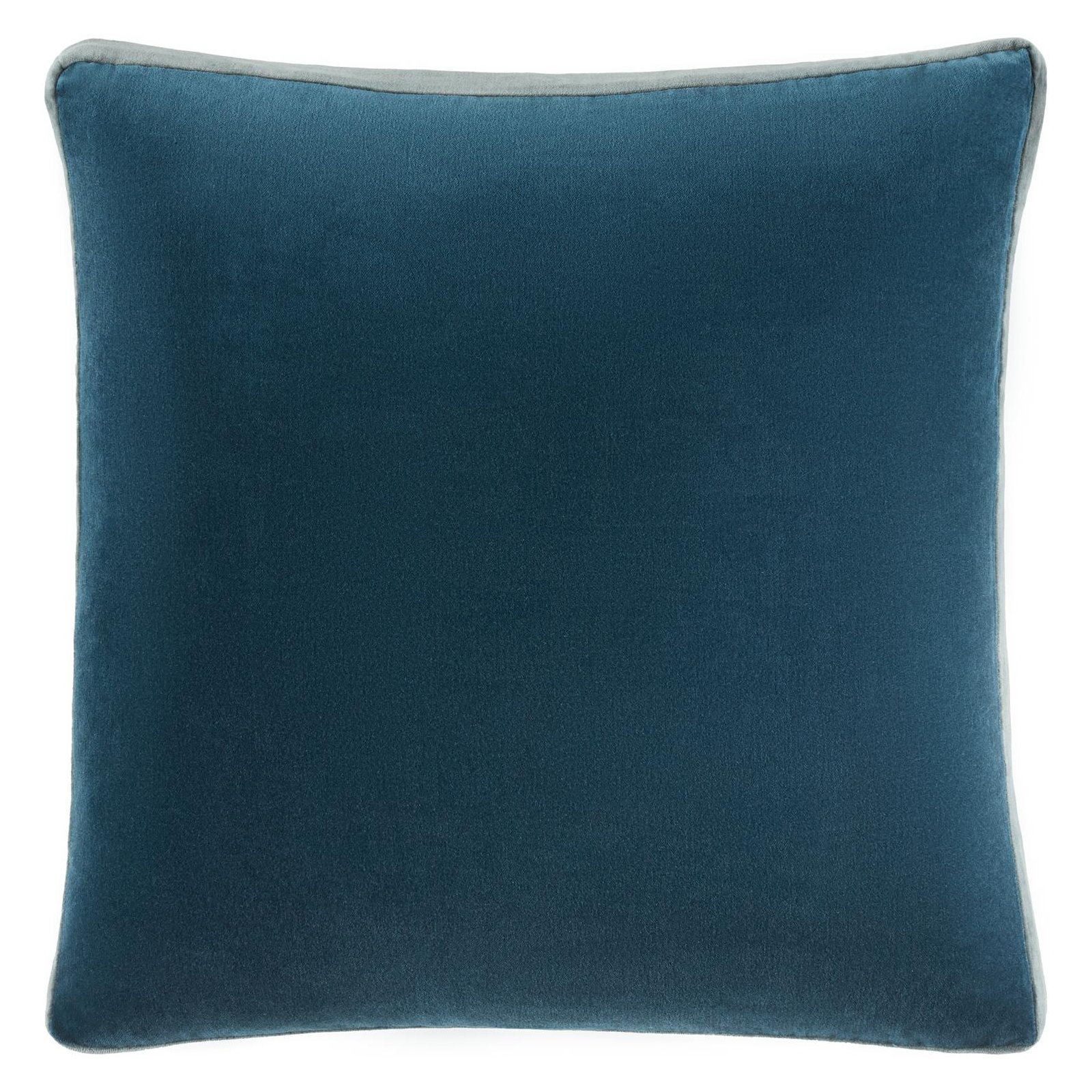  Nicholas Cotton Throw Pillow, Blue/Gray, 18" x 18", Polyester/Polyfill