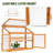 35.4" W x 14.6" D 2-Tier Wooden Cold Frame Garden Greenhouse-78635594