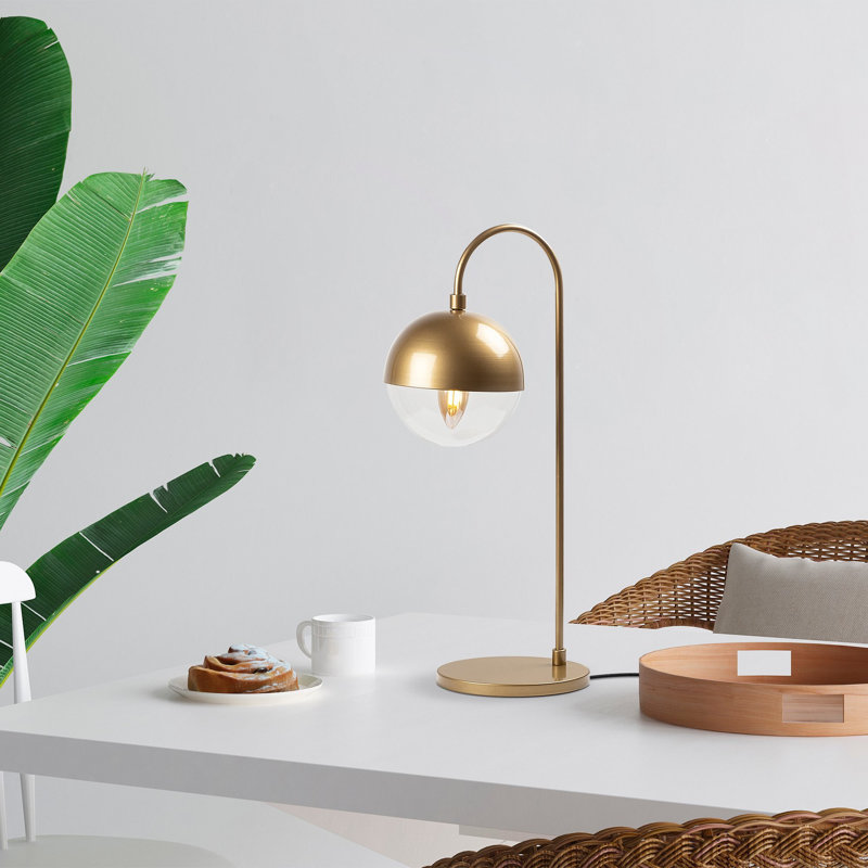 Louroujina Metal Desk Lamp, Gold, Transparent