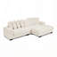 Canapé-lit modulaire en L capitonné rembourré Corduroy-1042832782