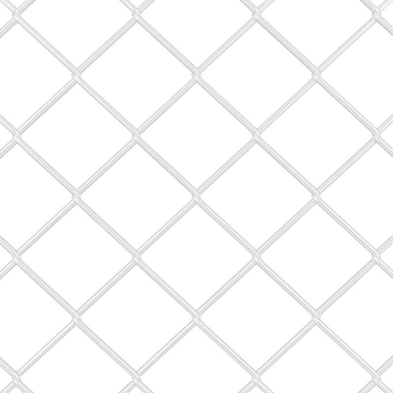 Chain Link Fence With 7 Flanged Posts Galvanised Steel, Silver, 40cm H x 2500cm W