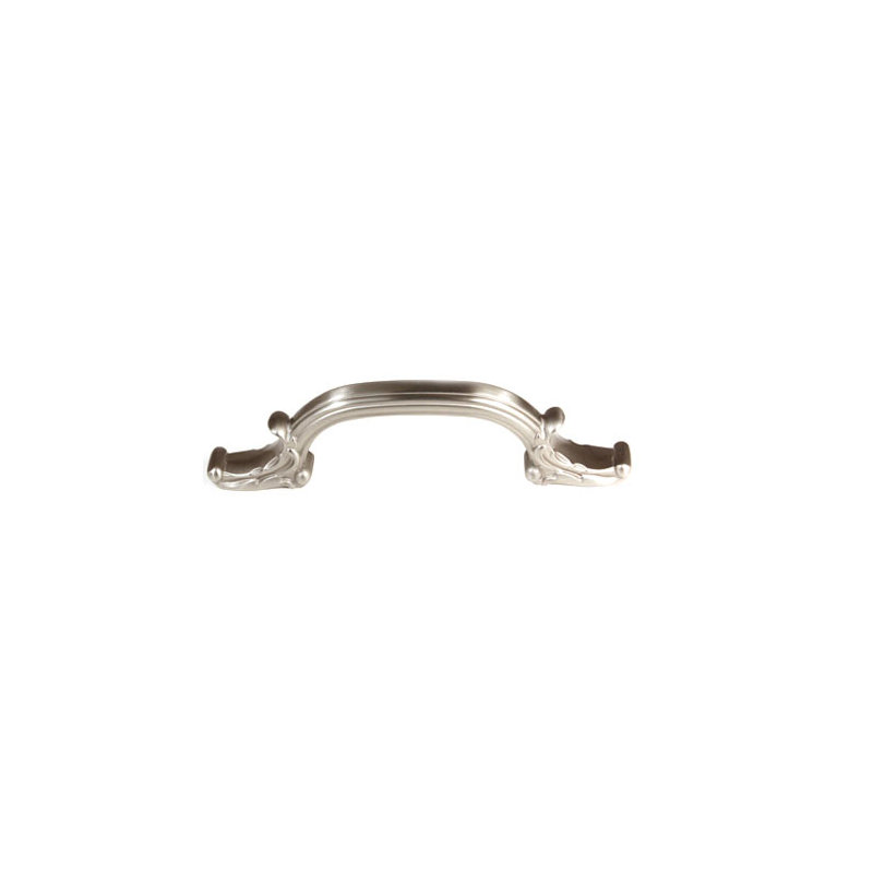 Ornate Pull 4 inch CTC, Satin Nickel