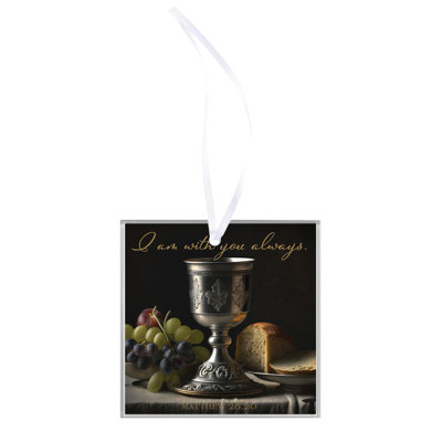 Glass Ornament I Am With You Always