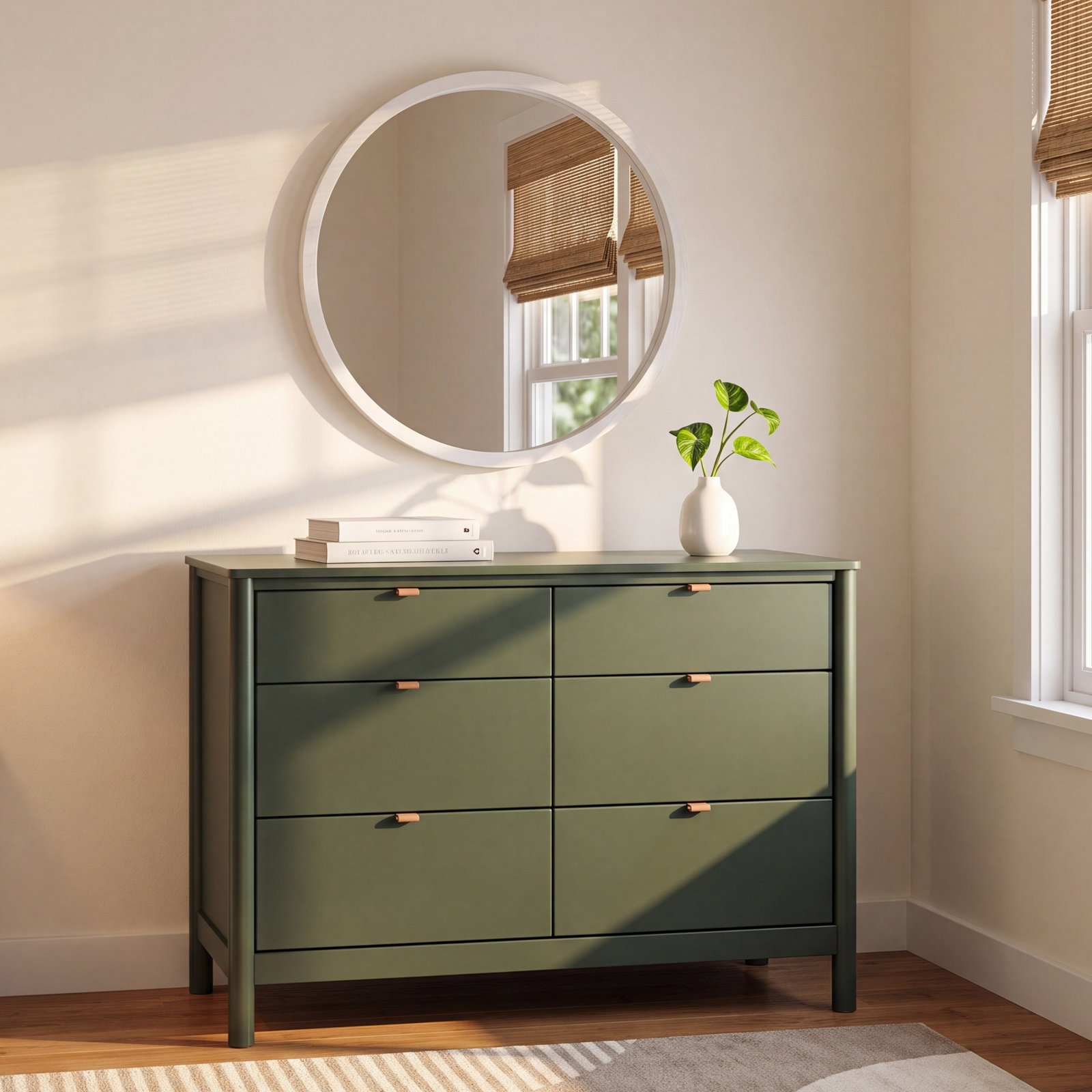 Bondi 6-Drawer Double Dresser, Green