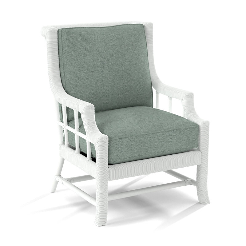 Lafayette Armchair, Frost White, White Performance Fabric; 0851-94
