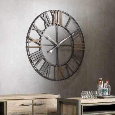 Oversized  Seal Beach 120cm Skeleton Wall Clock