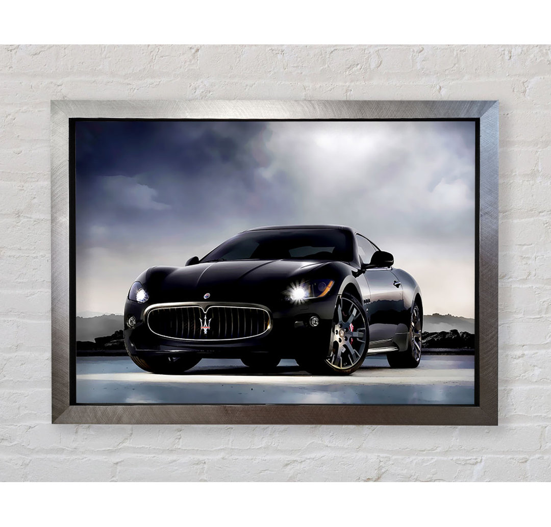 Maserati Black Beauty - Einzelner Bilderrahmen Kunstdrucke