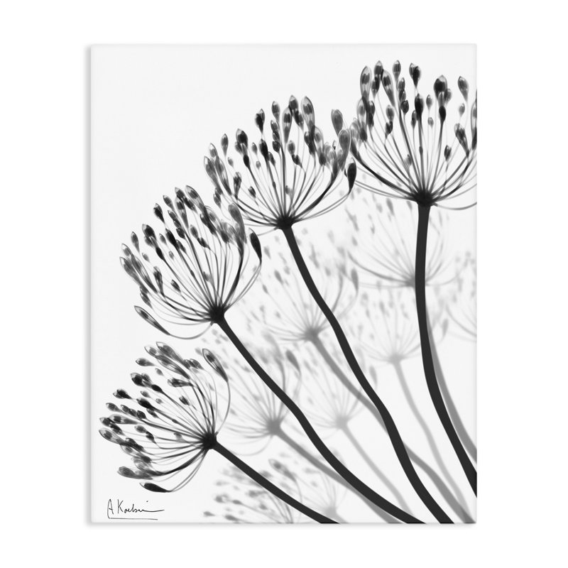 Toile florale avec pissenlits, par Albert Koetsier, H 40 po x l 30 po