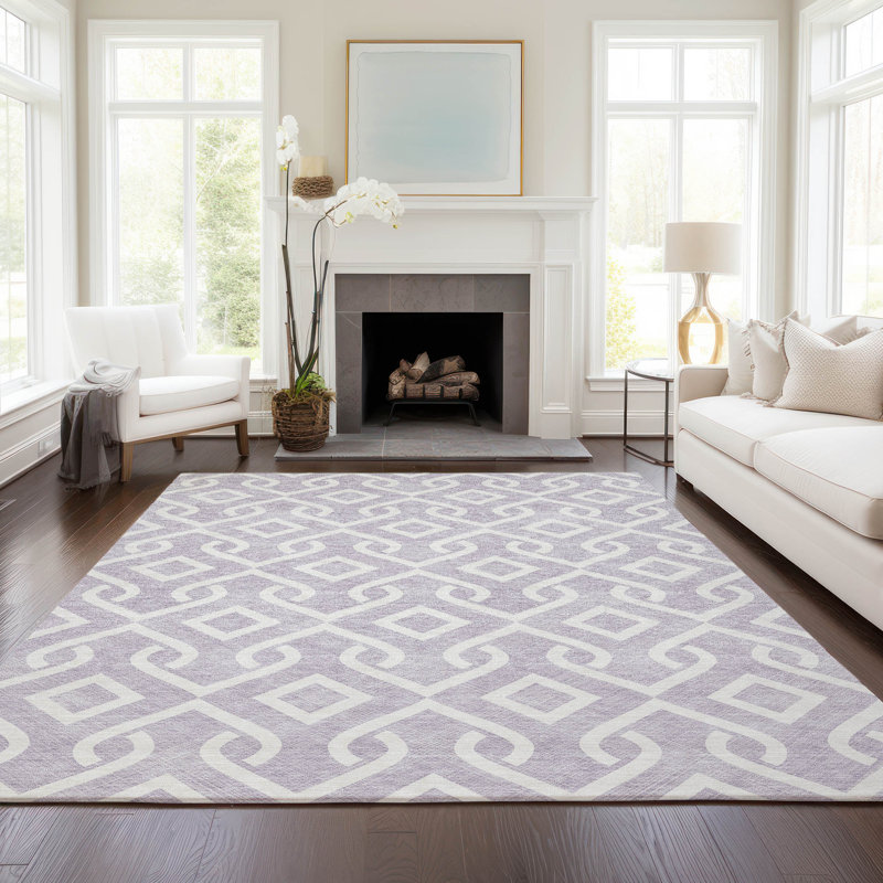 Kaylani Washable Geometric Indoor / Outdoor Rug, Rectangle 5' x 7'6"