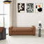 Banc en similicuir brun élégant et durable