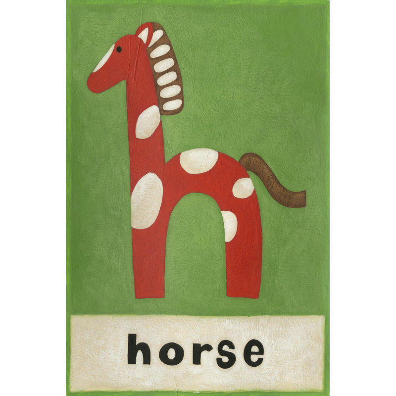 H Is For Horse by Robert McClintock - Wrapped Canvas Print, 46cm H x 30cm W 