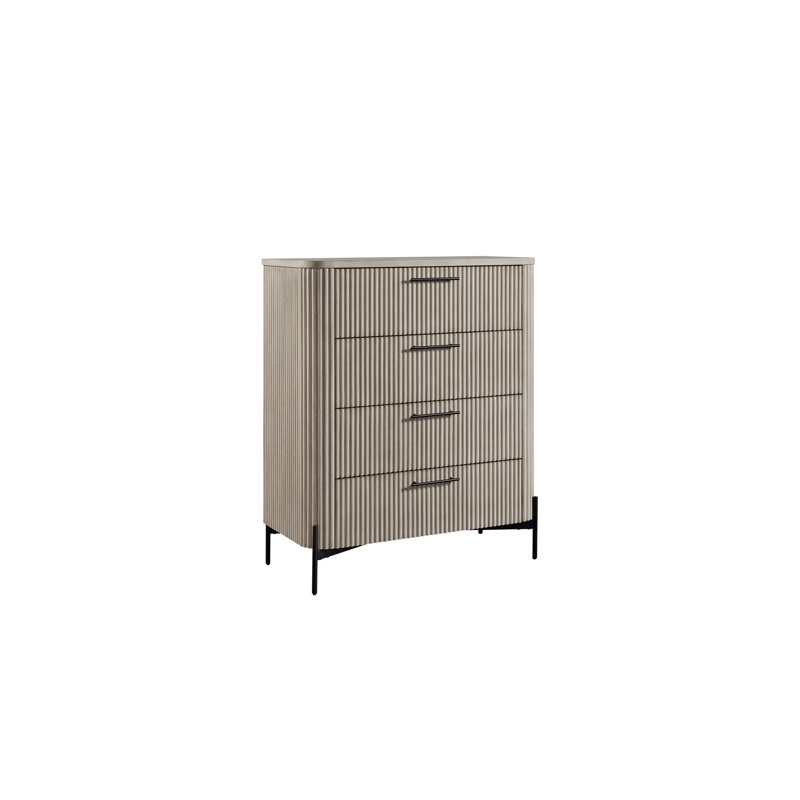 Commode 4 tiroirs - Taupe, Taupe