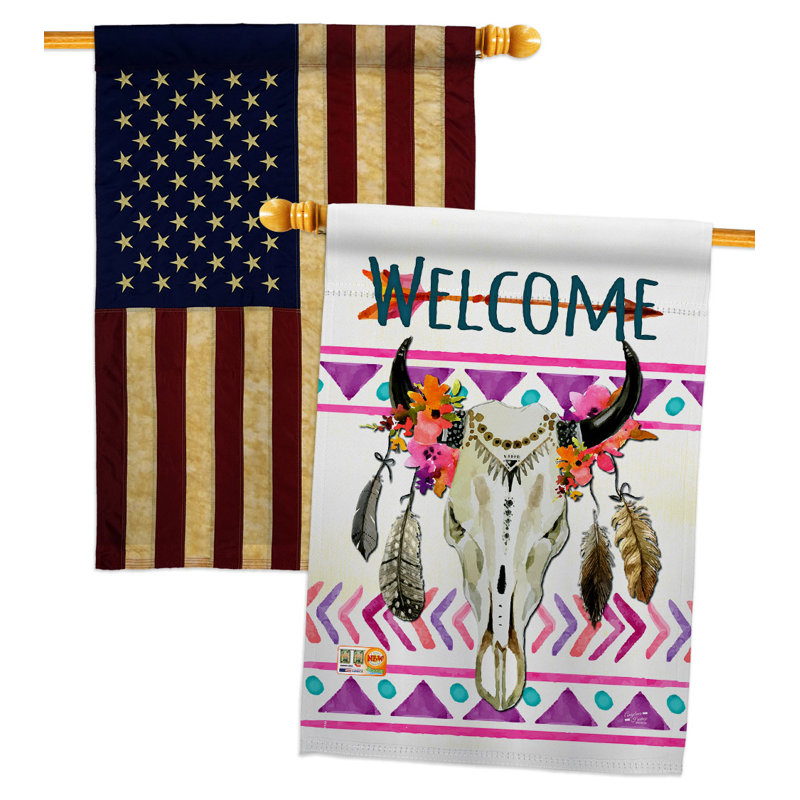 Drapeau de maison à 2 côtés en polyester / mélange de polyester 40 po x 28 po