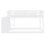 Lit superposé simple au-dessus de simple avec 4 tiroirs et 3 tablettes - blanc