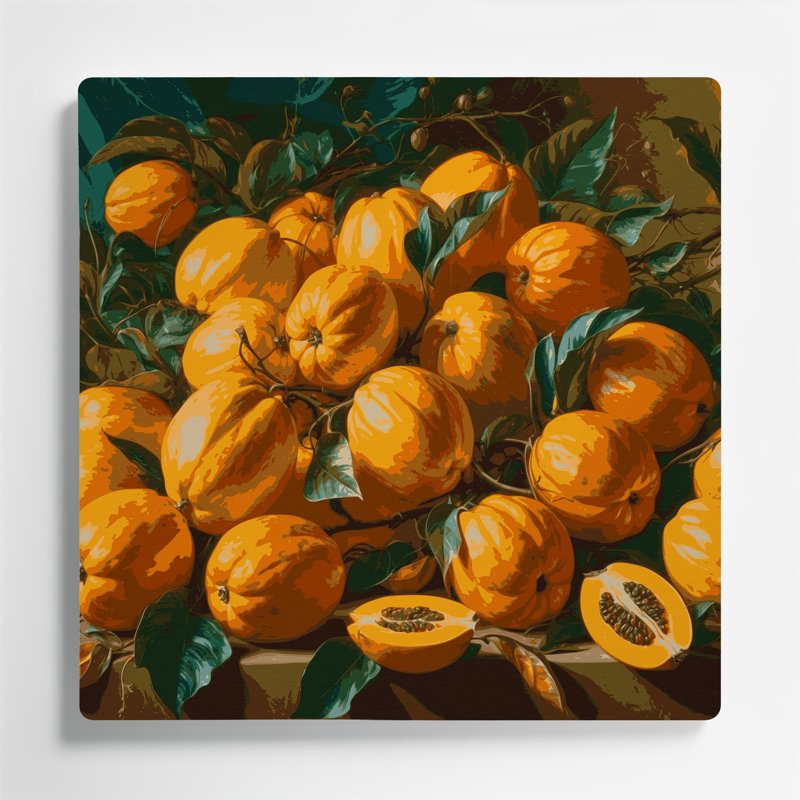 Art mural en métal brun Fruit Cocona, H 16 po x l 16 po