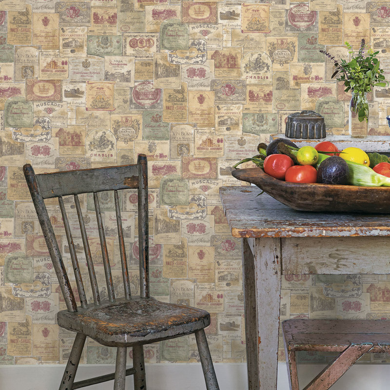 Font 0.1cm x 53cm Matte Wallpaper Roll, Beige
