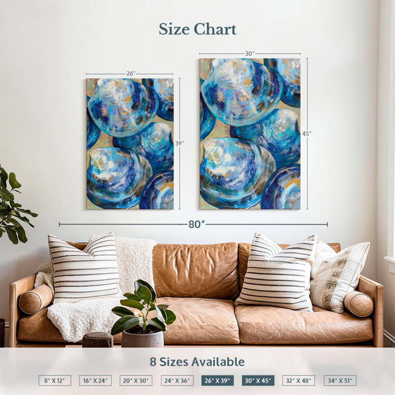 Aletra Beyond Blue Shells, 39" H x 26" W