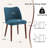 Upholstered Dining Chairs Set of 2, Modern Linen Kitchen Chairs with Cushioned Seat and Wood Legs-1420862438