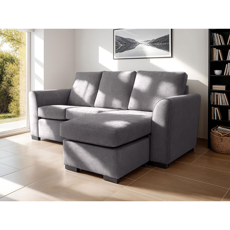 Celis 3 Seater Sofa & Chaise, Pewter
