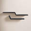 Tablettes flottantes murales en bois de manguier massif Marv-2123128914