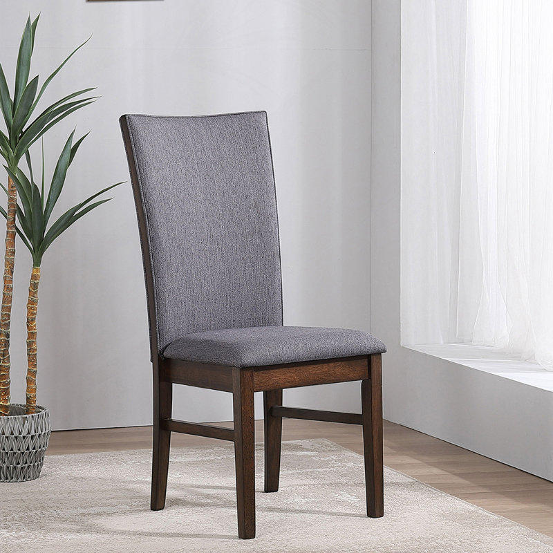 Chaise de salle à manger rembourrée grise Wawona (ensemble de 2)