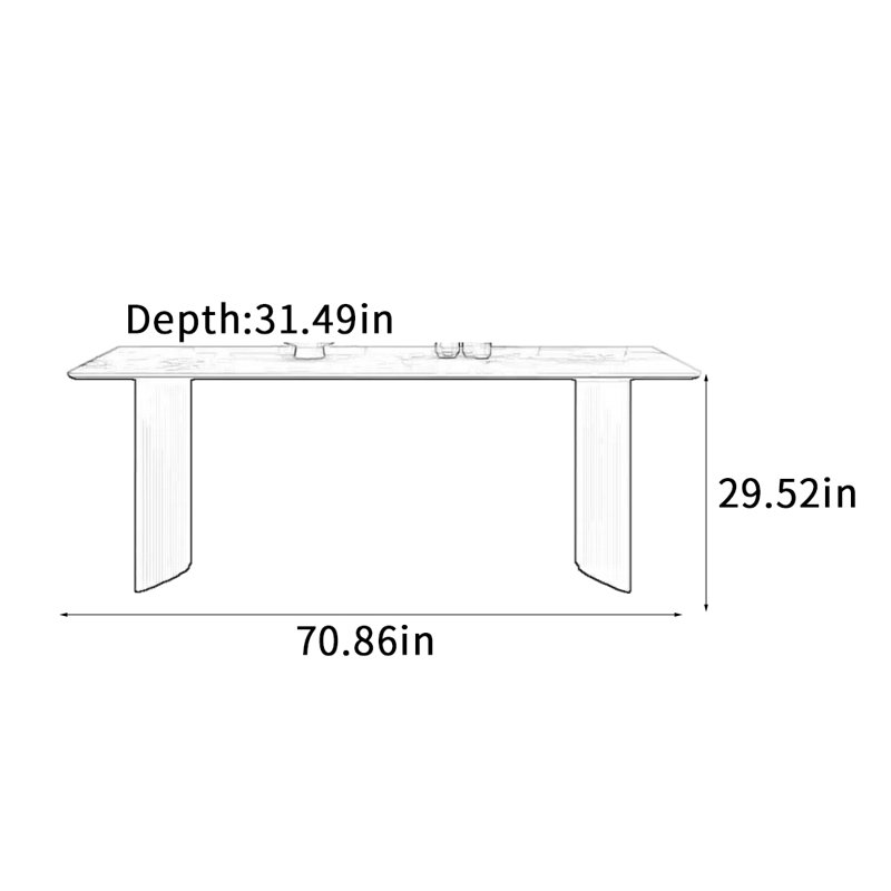 Gentilucci, 29.52"H x 70.86"L x 31.49"W