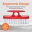 Superio brosse à ongles pour nettoyer les ongles, récureur à ongles - nettoyant tout usage pour les mains, les pieds, la maison, la cuisine, le travail - petite brosse à récurer - (gris, rouge,)-127657468