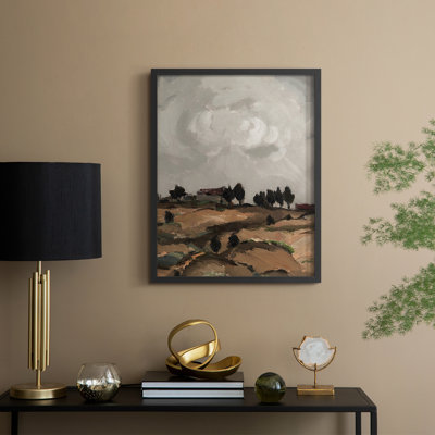 «Vintage Landscape CCxxxiii», reproduction encadrée - bois massif