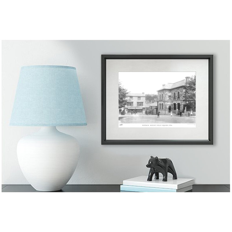 Bodmin, Mount Folly Square 1906 - Single Picture Frame Print on Wood, 40cm H x 50cm W x 2.3cm D
