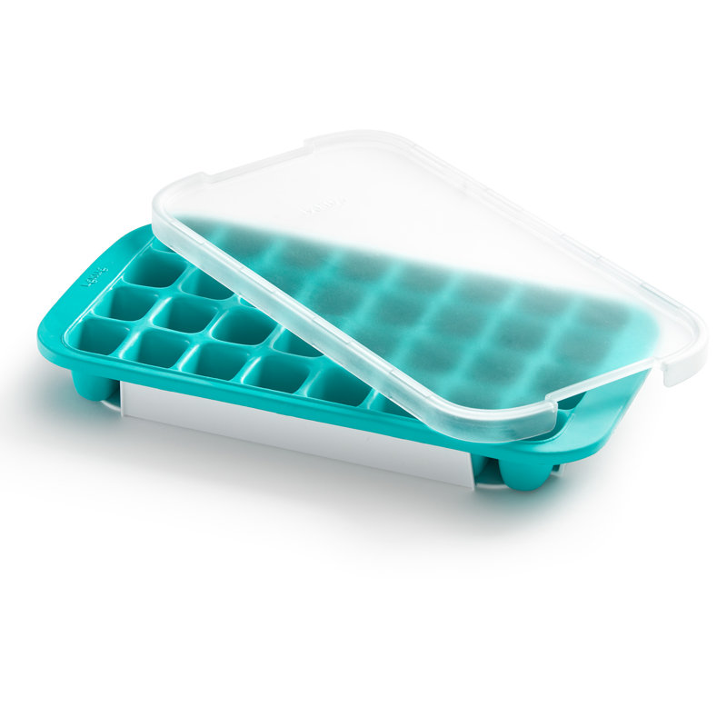  Lékué Industrial Ice Cube Tray with Lid, Blue