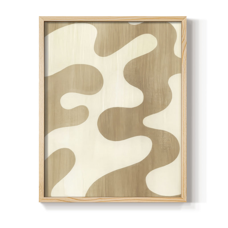 Sienna Ripples II, reproduction encadrée - bois massif, H 15 po x l 12 po, Encadré naturel