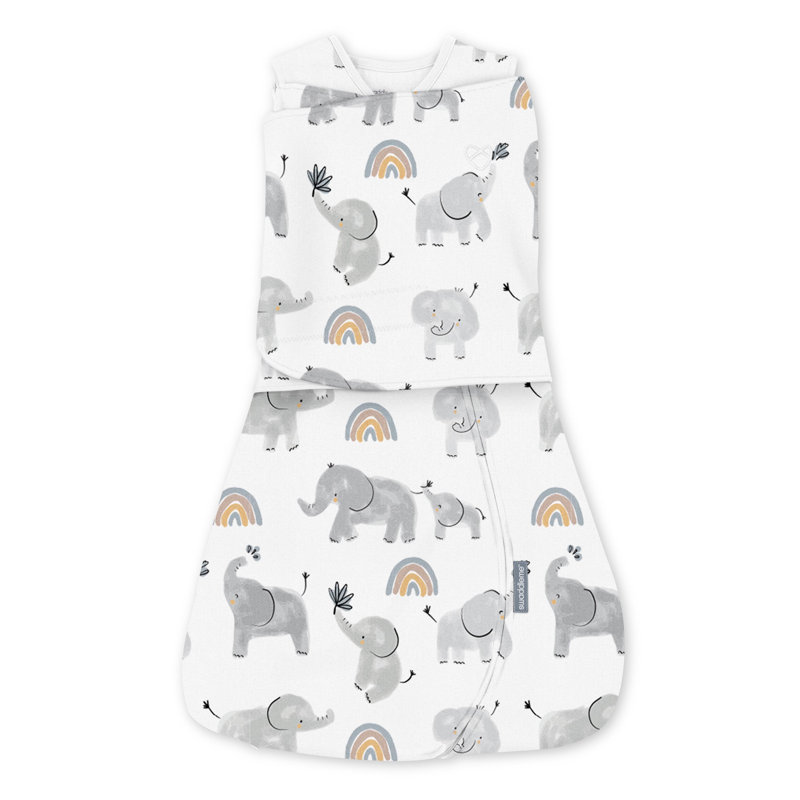 SwaddleMD SwaddleMe par Ingenuity Arms Free - Happy Elephant