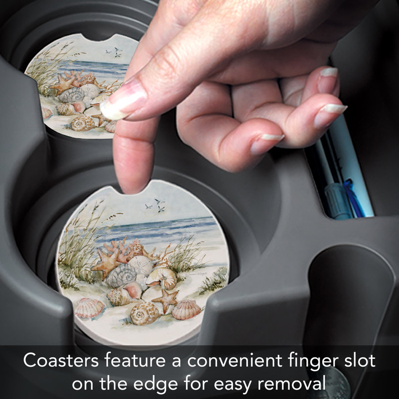 Coaster Sanctuary, ensemble de 2 sous-verres de voiture en pierre absorbants