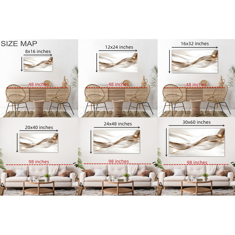 Durante - Elegant Abstract Art Wall Decor for Living Room, Modern Canvas Wall Art Abstract Pictures Wrapped Around Pine Frame, 20×40 inches