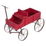 Jacksboro Decorative Wagon Wood Wheelbarrow Planter
